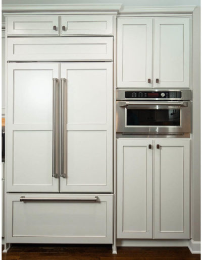 Subzero refrigerator with custom cabinetry panels
