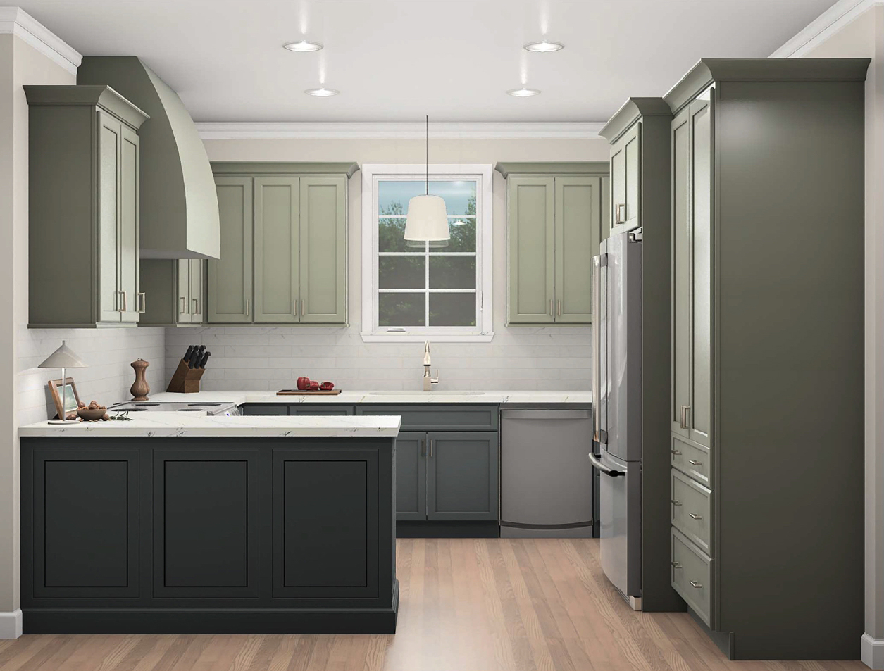 Screenshot Color rendering of a kitchen remodel design