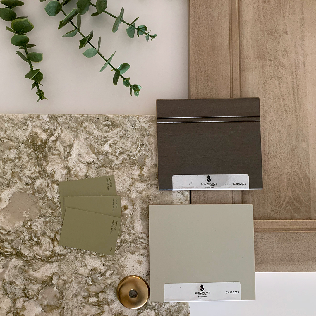 mood-board mood board showing kitchen remodeling material selections